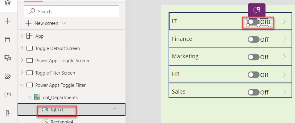 power apps toggle gallery power apps toggle gallery