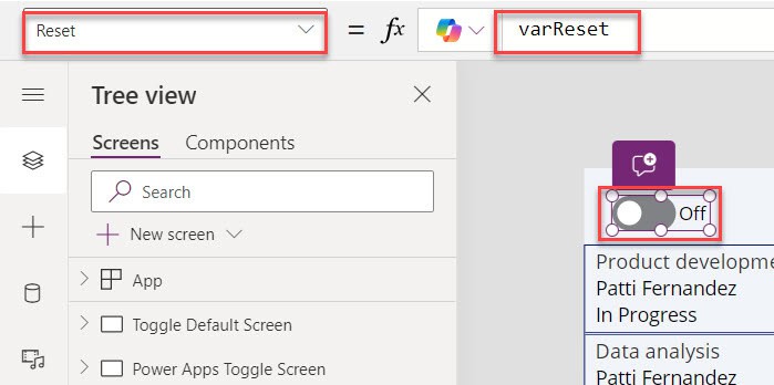 power apps toggle reset power apps toggle reset
