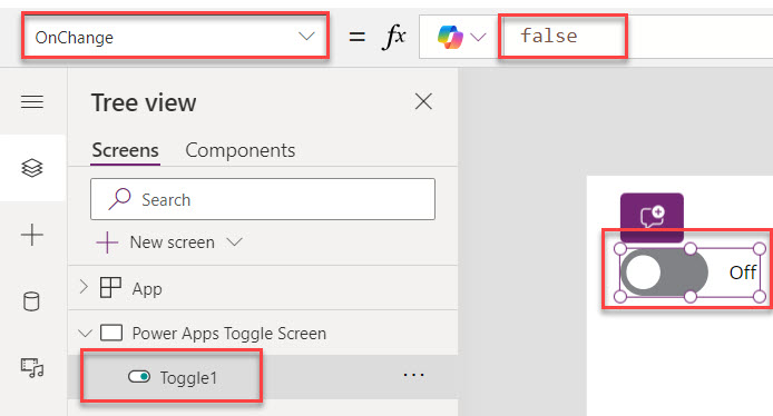 power apps toggle power apps toggle