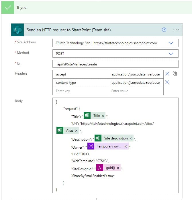 Power automate create SharePoint Non Group connected team sites from Power automate create SharePoint Non Group connected team sites from excel