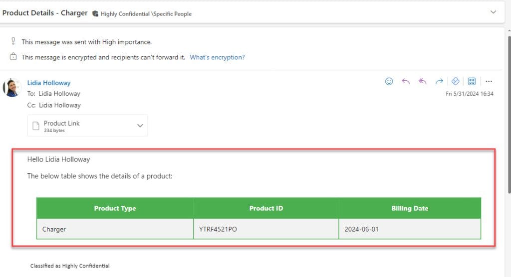 Power Automate html email formatting