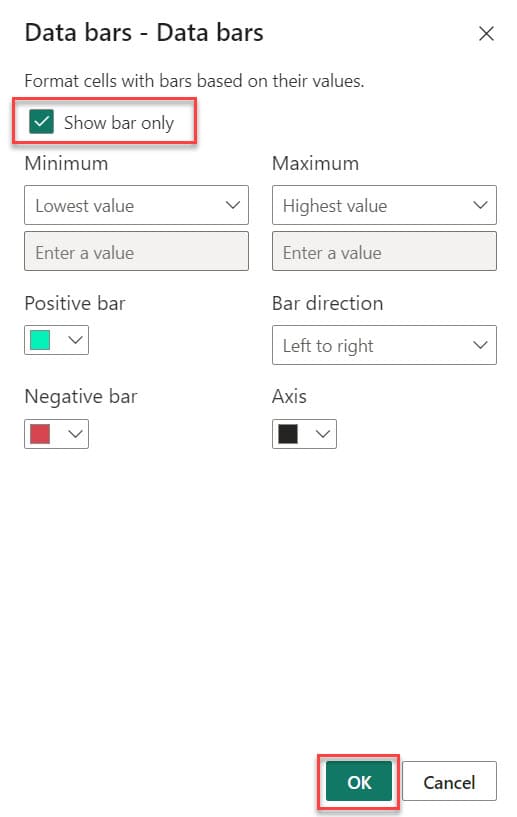Power BI - Add Data Bars to Table