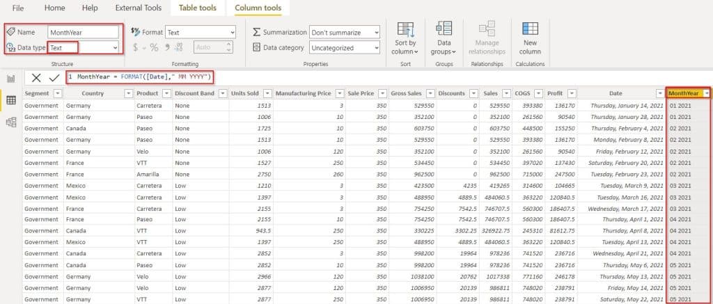 Power BI changes the date to month and year Power BI changes the date to month and year