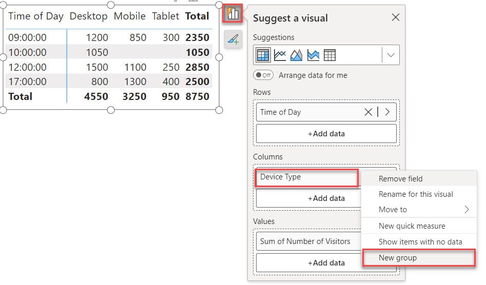 power bi columns in matrix group power bi columns in matrix group