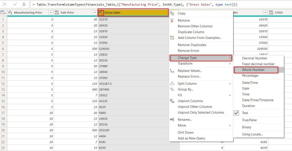 Power BI Convert Text to Number DAX