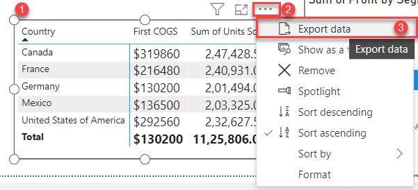 power bi export table to power bi export table to excel