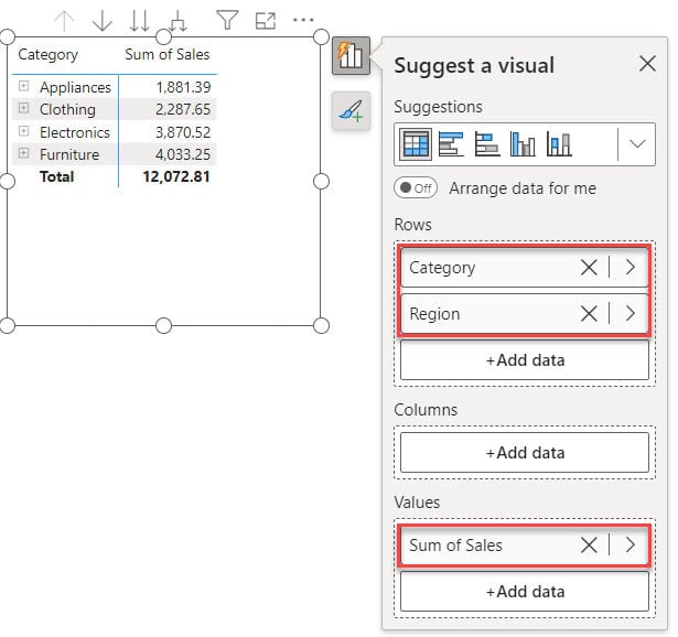 power bi matrix multiple rows side by side power bi matrix multiple rows side by side