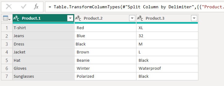Power BI split columns by multiple delimiters using Query editor