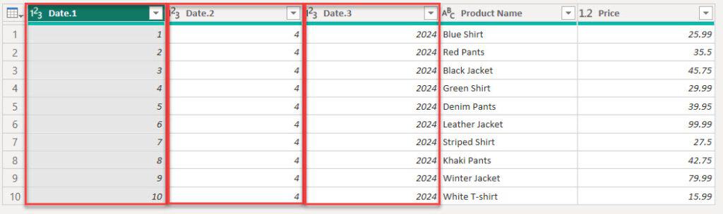 power bi split date and time