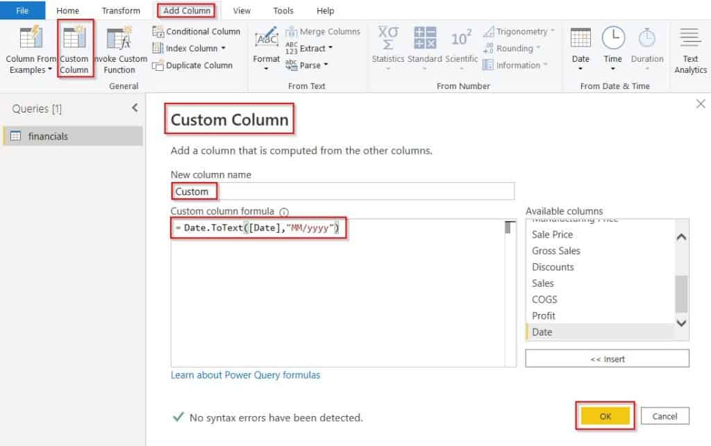 Power Query date to text Power Query date to text