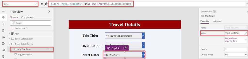 powerapps cascading dropdown sharepoint list