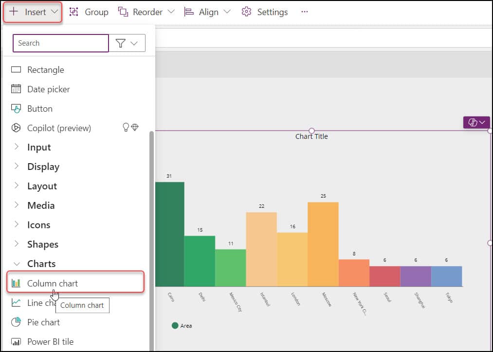 powerapps chart from sharepoint list powerapps chart from sharepoint list