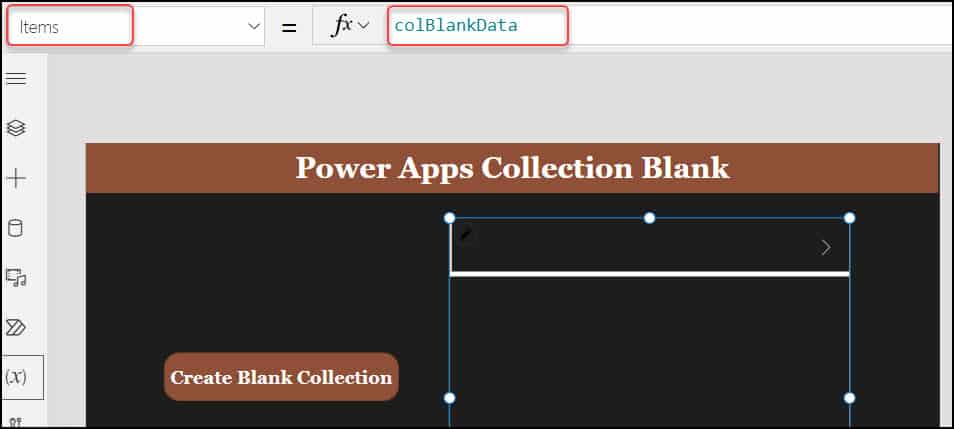 PowerApps Collection Blank