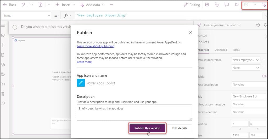 PowerApps Copilot Control PowerApps Copilot Control
