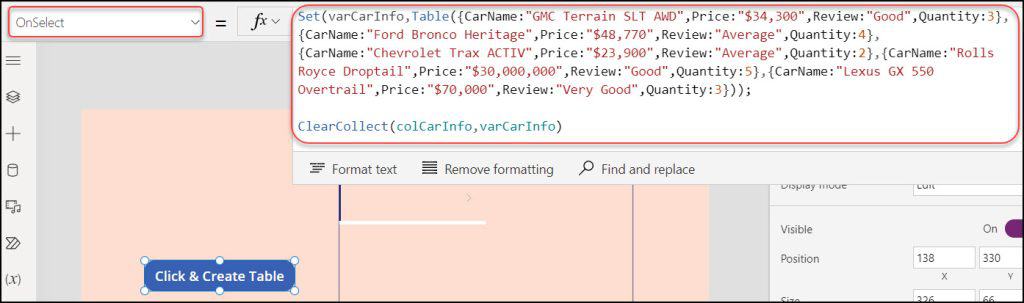 powerapps create table variable powerapps create table variable