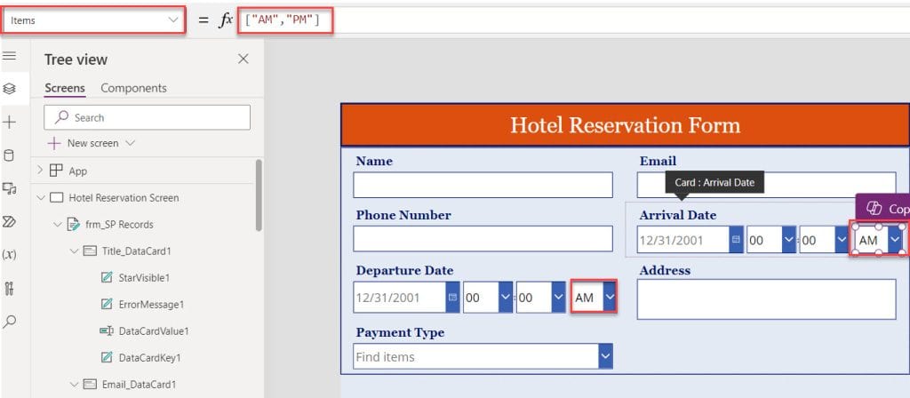 powerapps datepicker