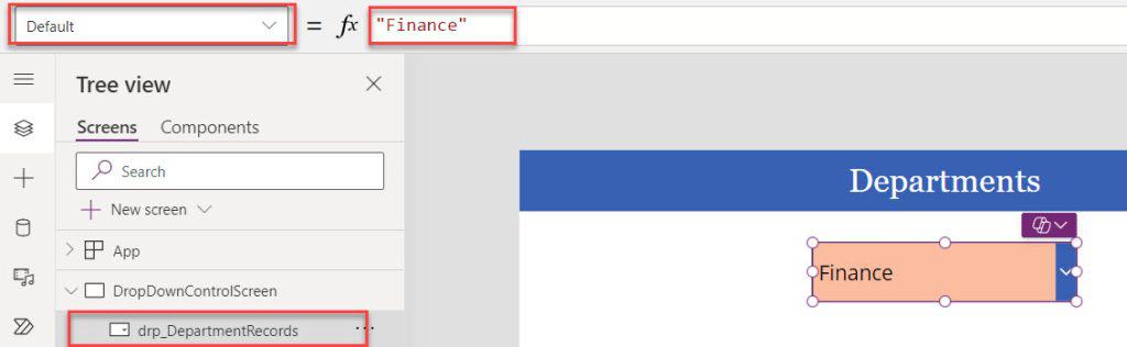 powerapps dropdown default value powerapps dropdown default value