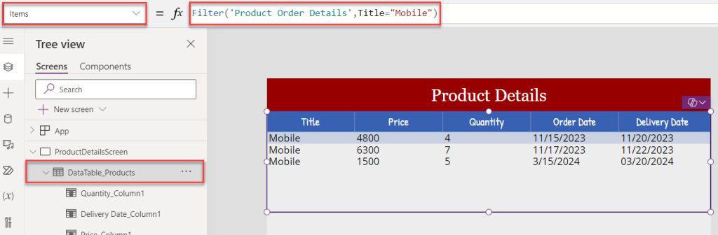 PowerApps Filter SharePoint List 1 PowerApps Filter SharePoint List