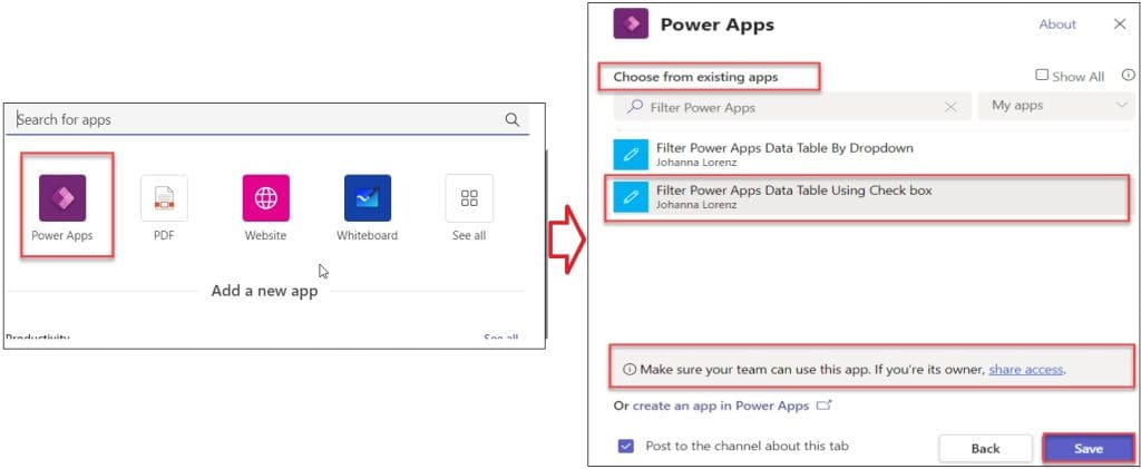 powerapps in teams powerapps in teams