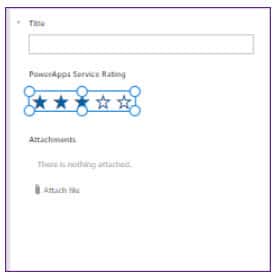powerapps rating control from sharepoint