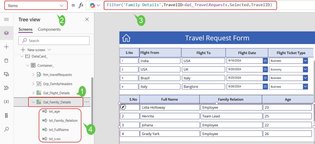 powerapps repeating table with drop down powerapps repeating table with drop down