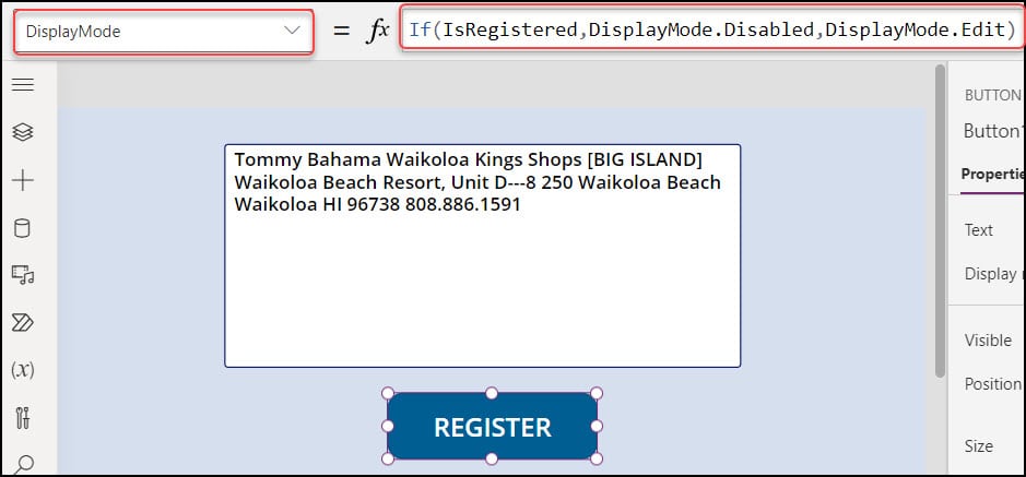 powerapps set visible on button click powerapps set visible on button click
