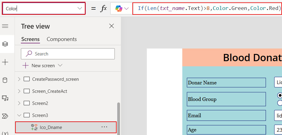 powerapps show hide component