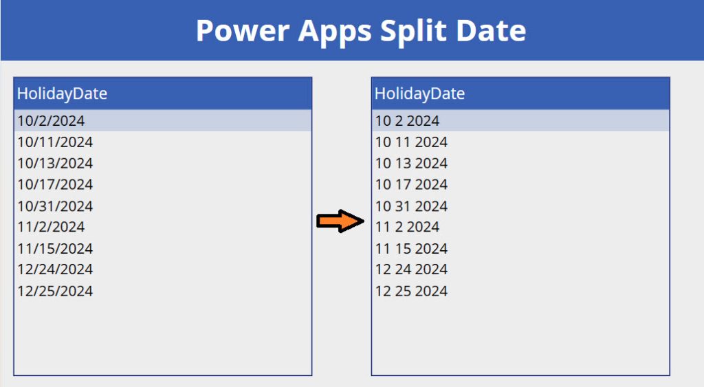 powerapps split date and time powerapps split date and time