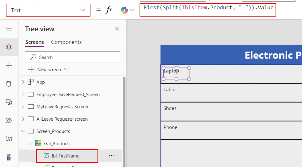 powerapps split string get first value powerapps split string get first value