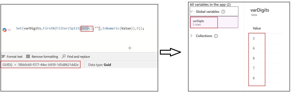 powerapps split table value powerapps split table value