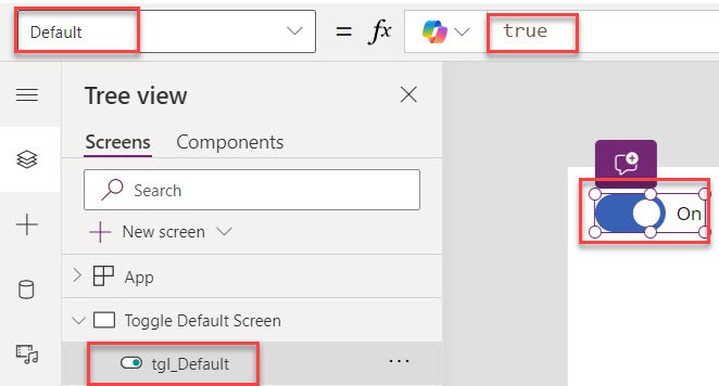 powerapps toggle default value powerapps toggle default value