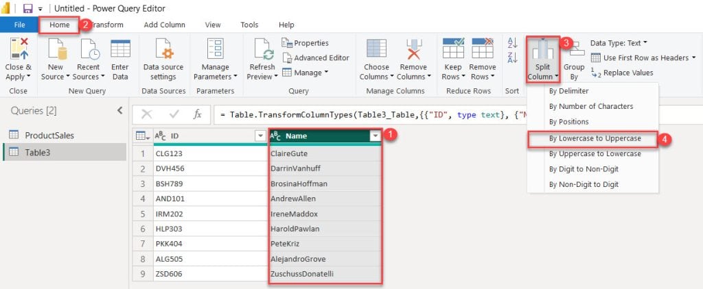 powerbi split
