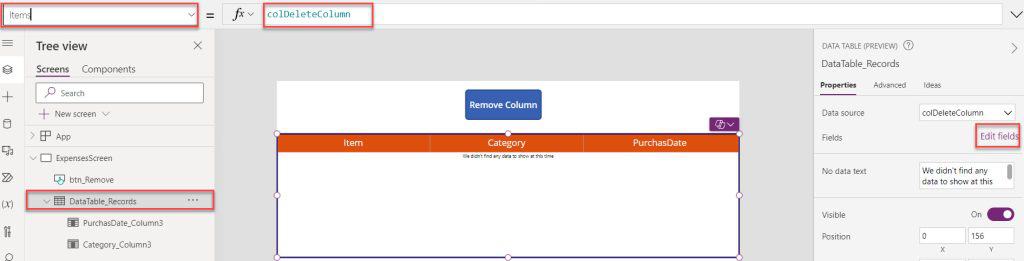 Remove an Unwanted Column from Power Apps Collection Remove an Unwanted Column from Power Apps Collection
