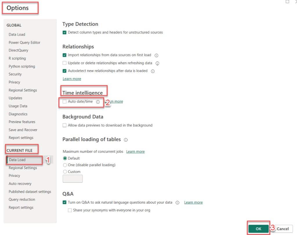 remove date hierarchy in Power BI remove date hierarchy in Power BI