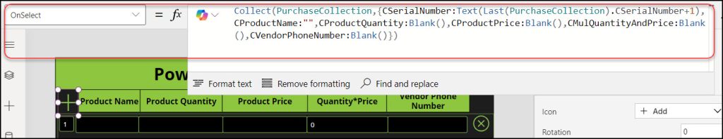 Repeating rows in Power Apps Repeating rows in Power Apps