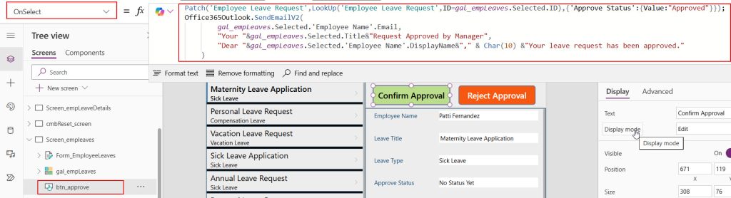 send email from powerapps using button