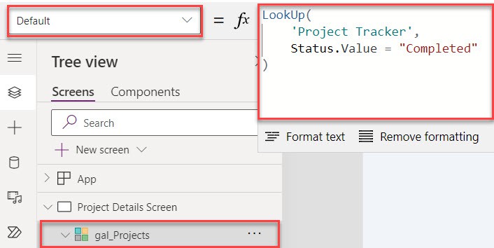 Set a Power Apps data table default selected row Set a Power Apps data table default selected row