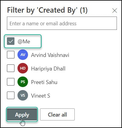 sharepoint list view filter by current user sharepoint list view filter by current user