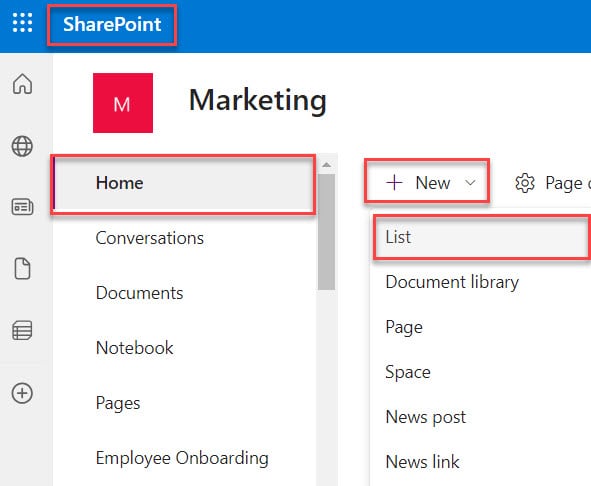 SharePoint Online List