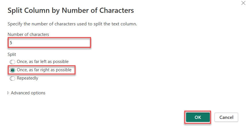 split columns in power bi