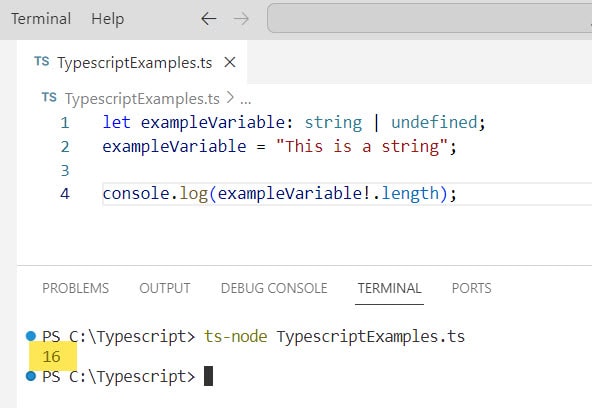 typescript exclamation mark typescript exclamation mark