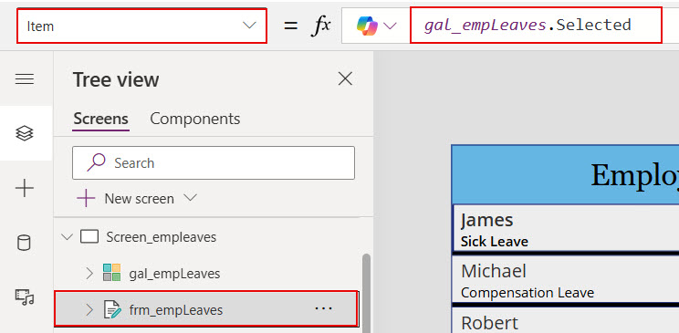 update power apps combo box value on button click