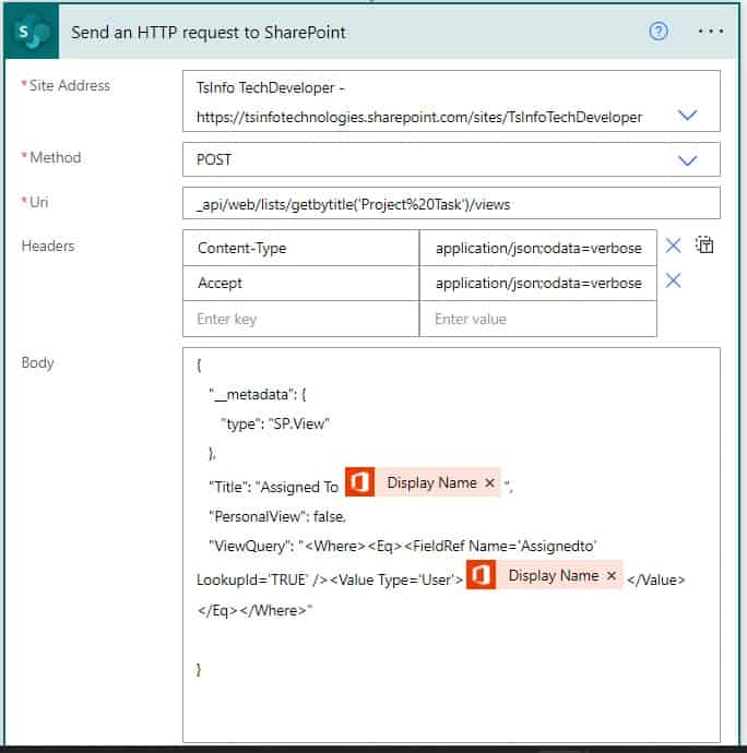 Using power Automate create SharePoint list view