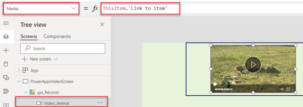 video control in Power Apps