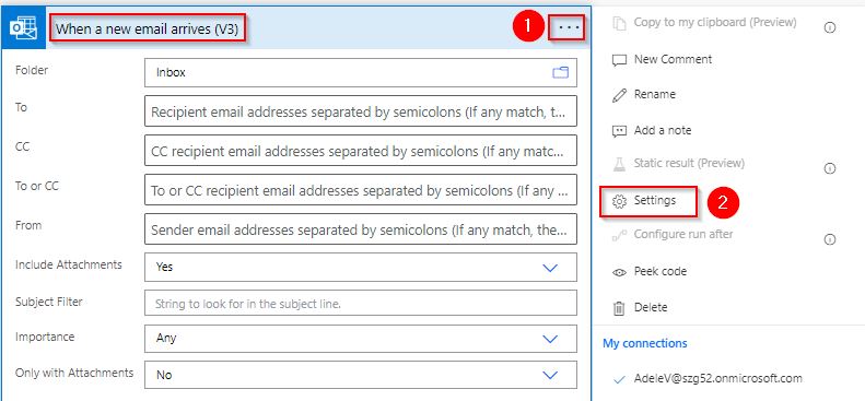 when a new email arrives v3 subject filter in power automate flow power automate when a new email arrives subject filter contains