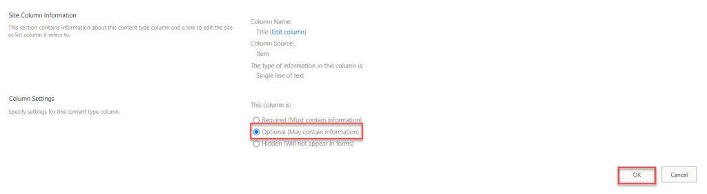 Why Required site columns will be set as Optional Why Required site columns will be set as Optional