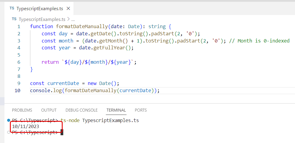 convert date to string format dd mm yyyy in Typescript convert date to string format dd/mm/yyyy in Typescript