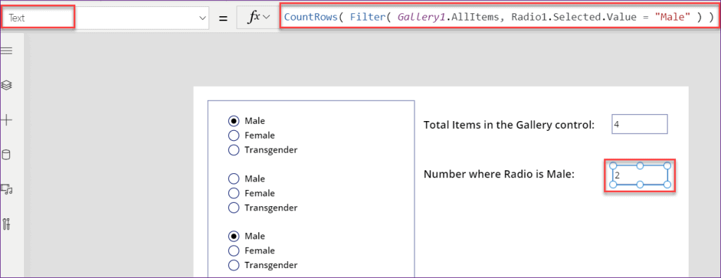count items in PowerApps gallery control count items in PowerApps gallery control