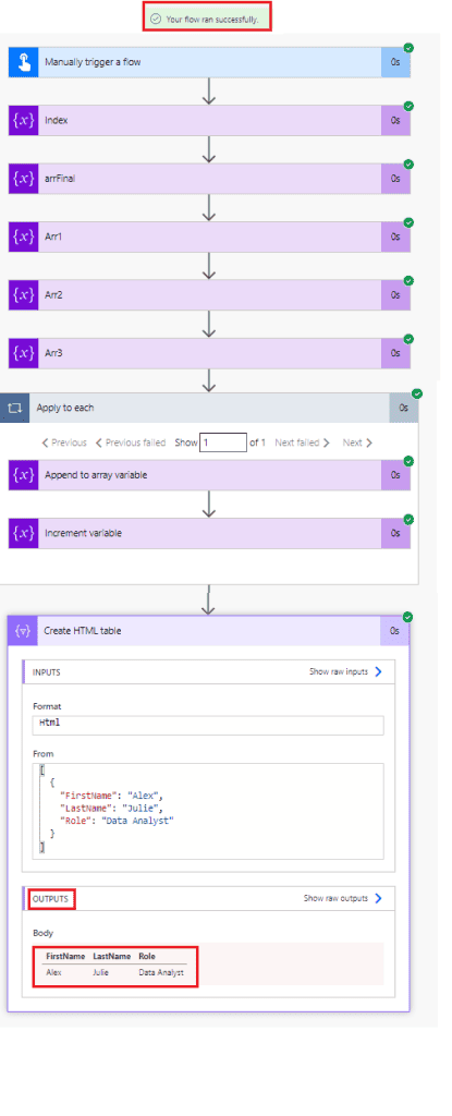 Create HTML table From Multiple Arrays using the Power Automate Create HTML table From Multiple Arrays using the Power Automate