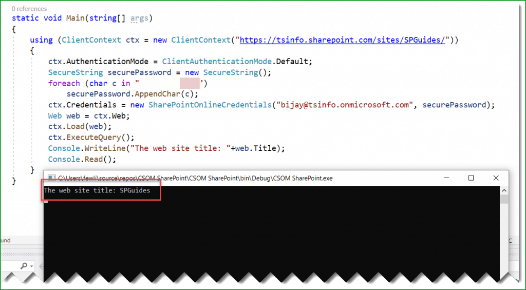 csom sharepoint 2013 console application authenticate csom sharepoint online